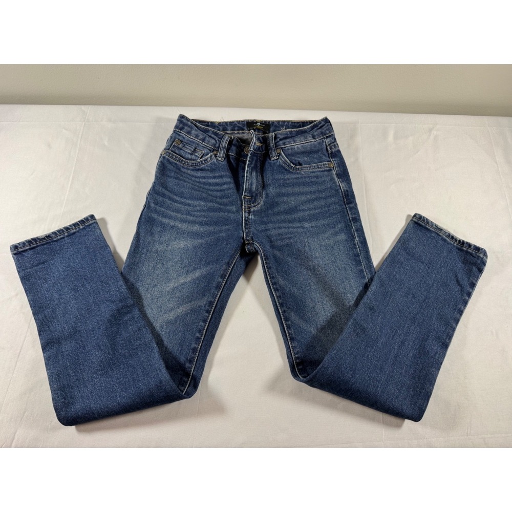 VTG Y2K 7 For All Mankind Boys Slimmy Slim Fit Jeans Blue Medium Wash Size 8